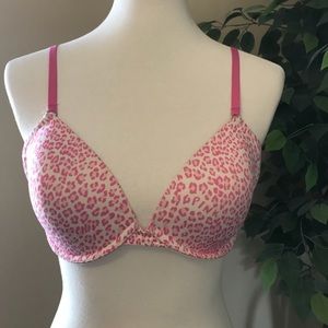 Pink/White Leopard Print VS Pink TShirt Demi 36D